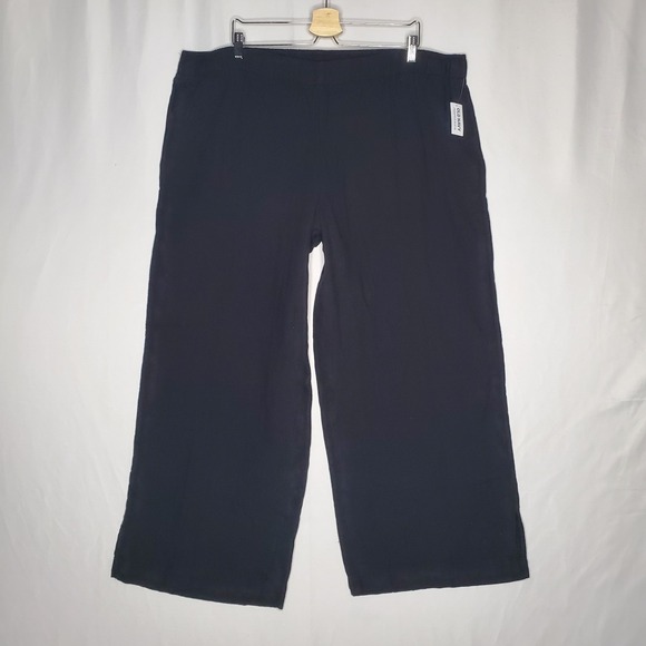 Old Navy Pants - Old Navy Demi Wide Leg Pants Women XXL Black Elastic Waist Pocket